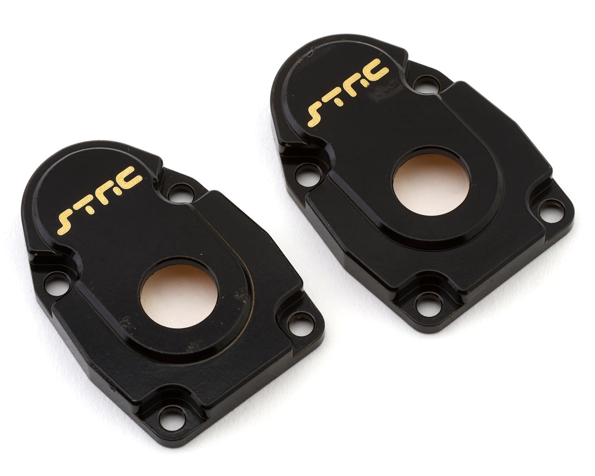 ST Racing Concepts Axial SCX10 III Brass Rear Portal Drive Covers (Black) (2) (15g)