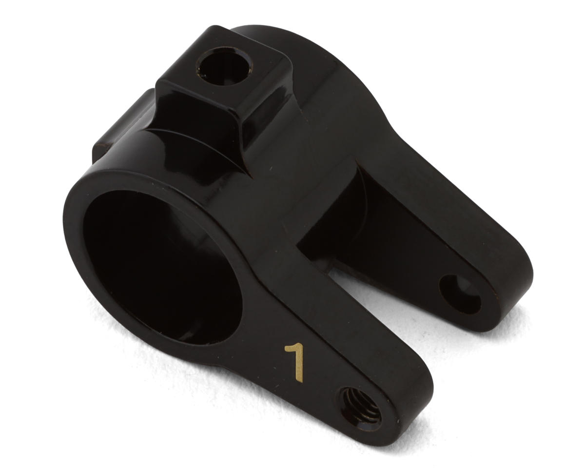 ST Racing Concepts SCX10 Pro Brass Front Axle Link Mount (Black) (14g) (Servo On Axle)