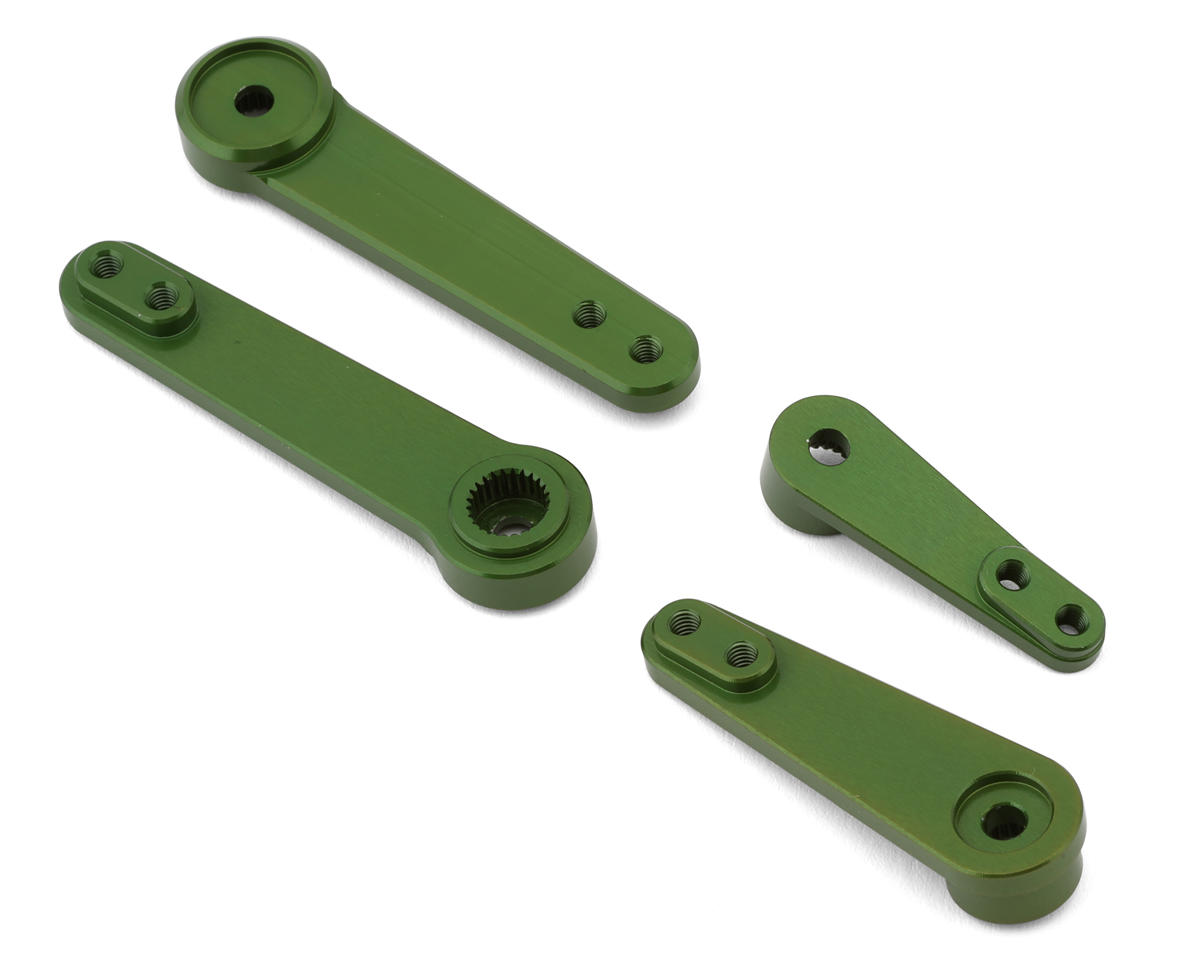 ST Racing Concepts Redcat Lowrider Aluminum Servo Horns Set (Green) (4)