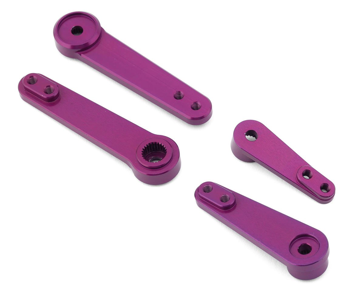 ST Racing Concepts Redcat Lowrider Aluminum Servo Horns Set (Purple) (4)