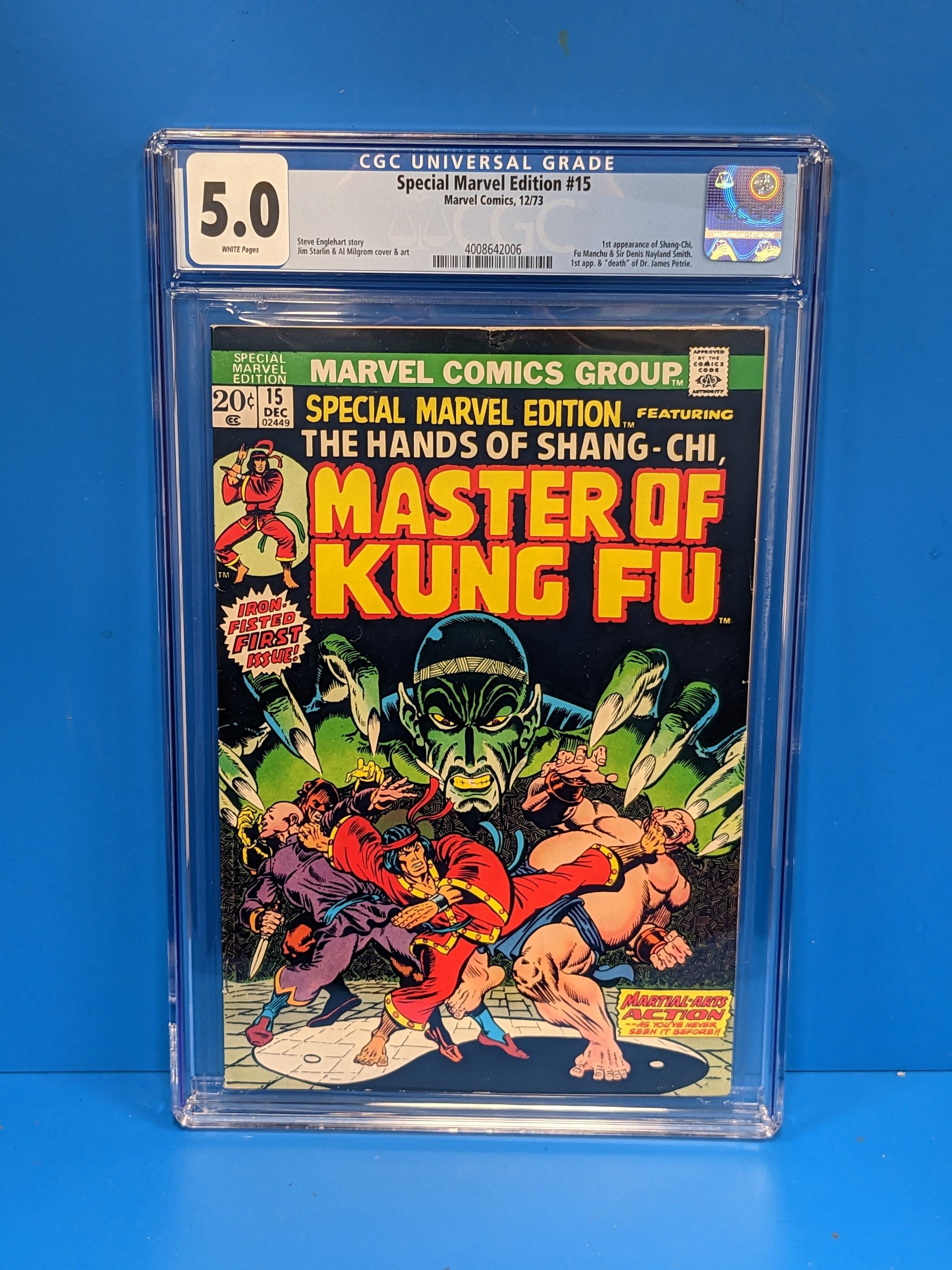 Special Marvel Edition (1971 Series) #15 (CGC 5.0) 1st Shang-Chi, 1st