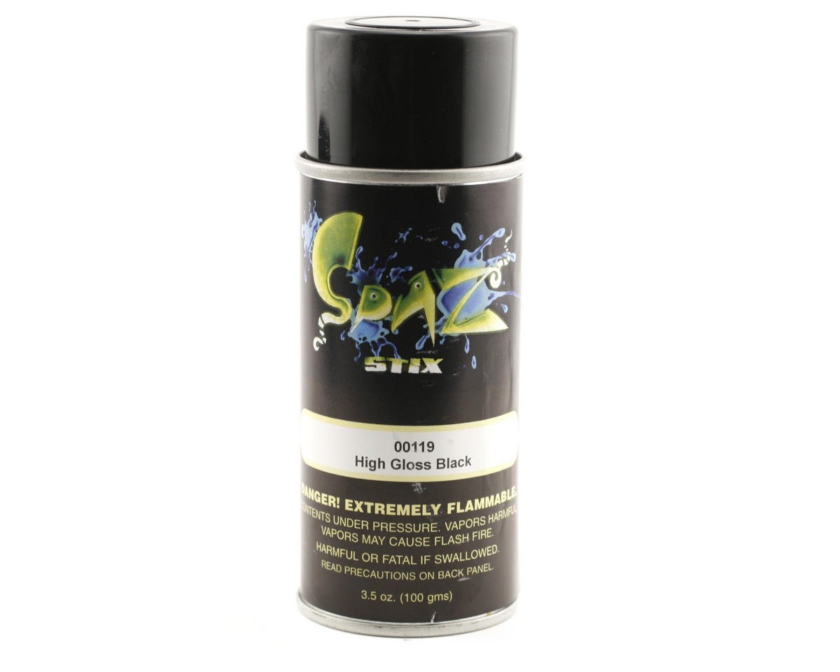 Spaz Stix "High Gloss Black" Backer Spray Paint (3.5oz)