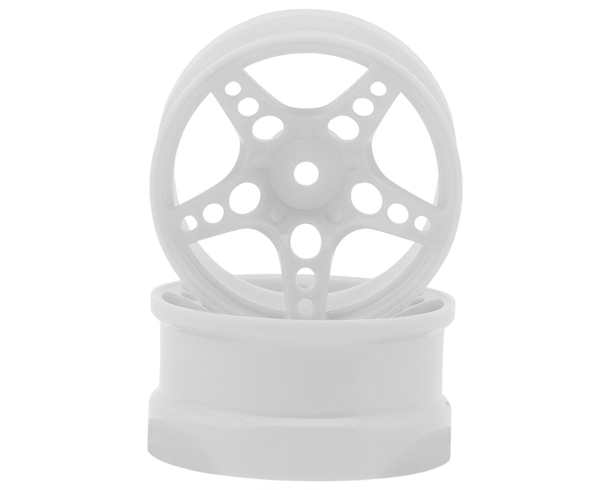 24K RC Technology 1/10 R-Fighter Drift Wheels (White) (2) (8mm Offset) w/12mm Hex
