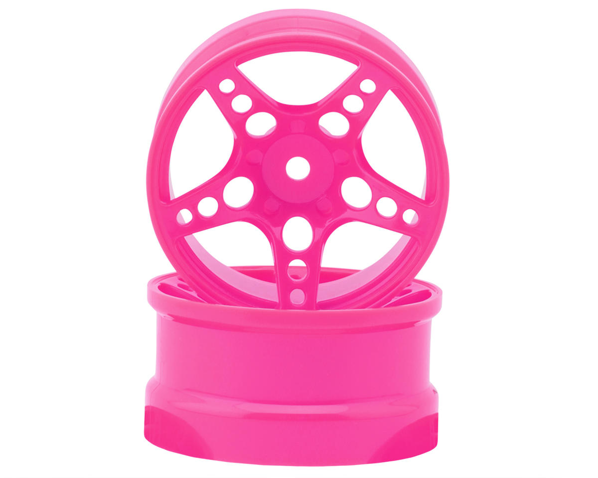 24K RC Technology 1/10 R-Fighter Drift Wheels (Pink) (2) (8mm Offset) w/12mm Hex