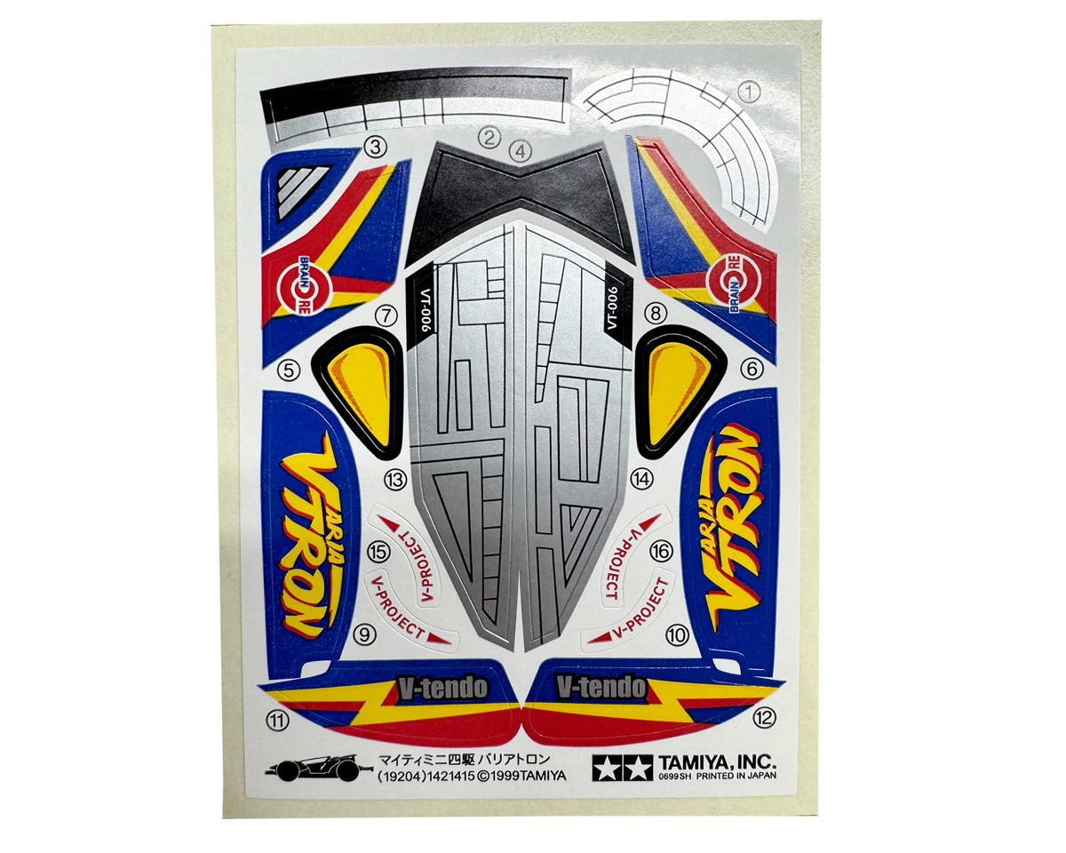 Tamiya JR Mini 4WD Variatron Decal Sheet