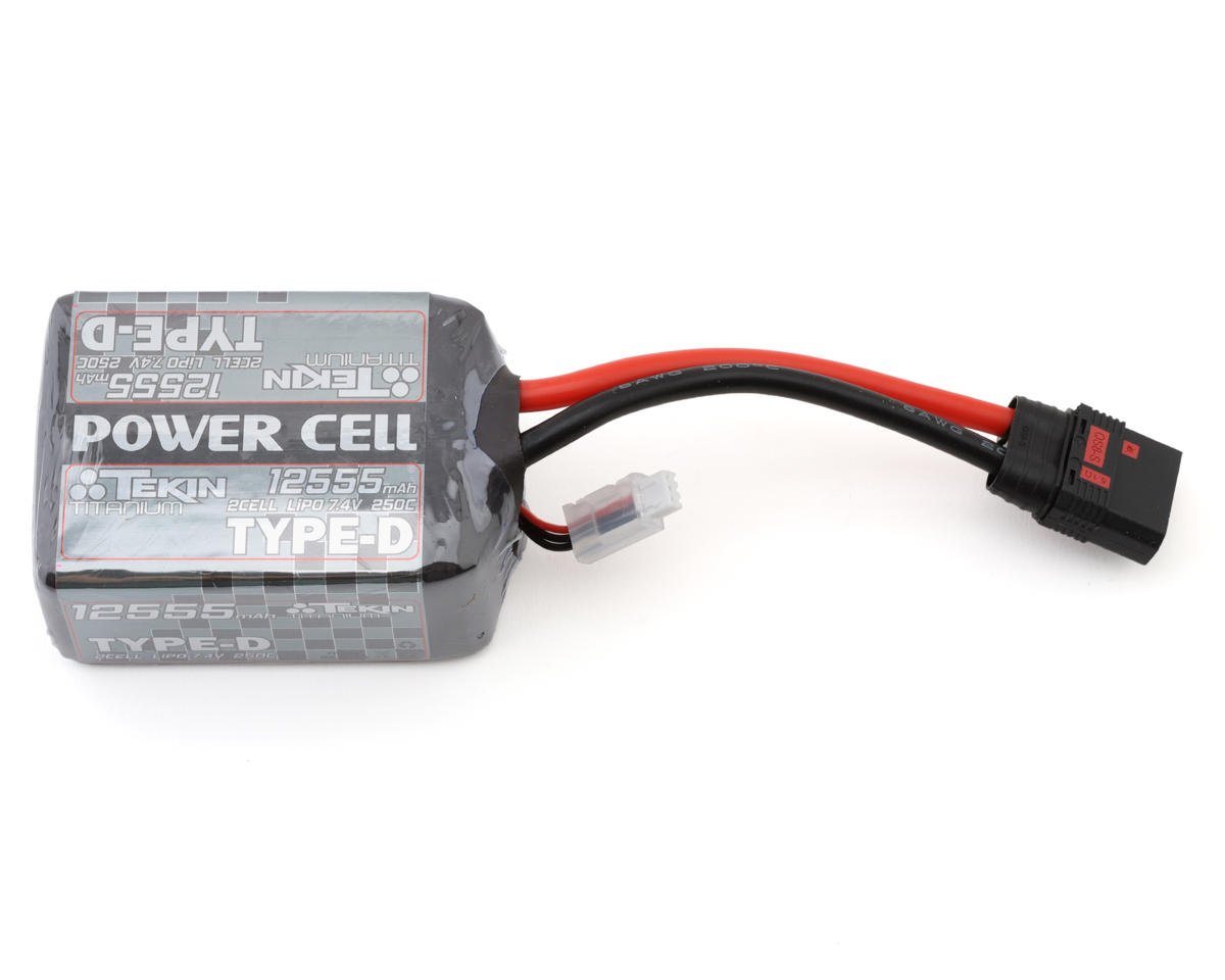 Tekin Titanium Power Cell 2S LiPo Drag Race Battery 250C (7.4V/12555mAh) w/QS8 Connector