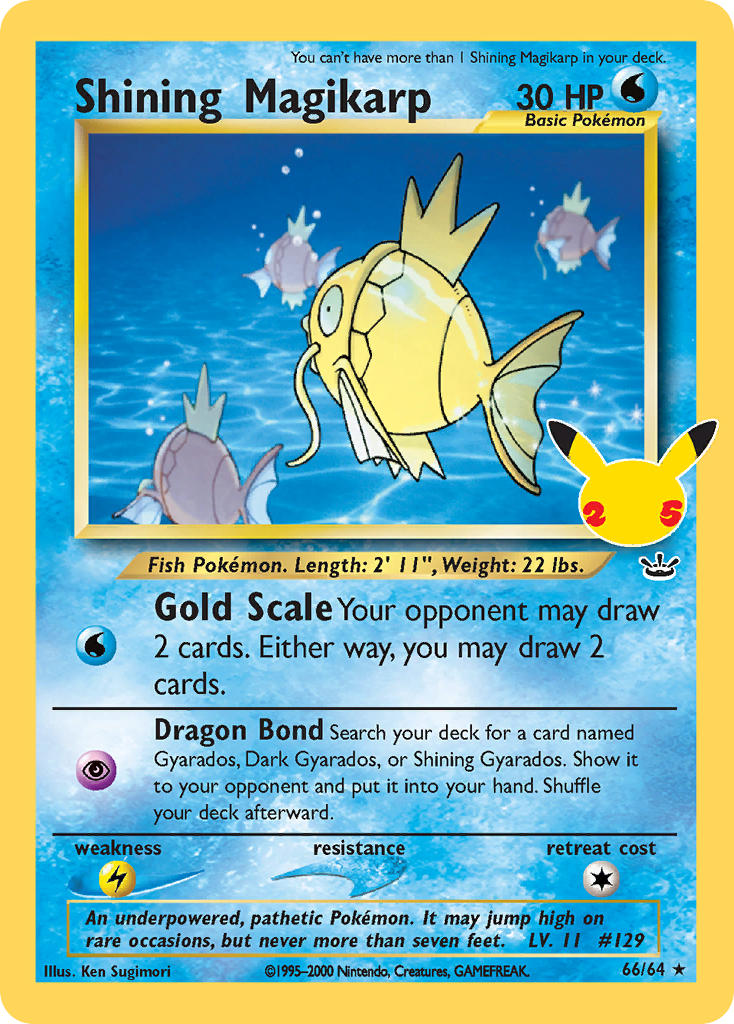 Shining Magikarp - 66/64 (CLB:CC) Classic Collection - Near Mint Holof