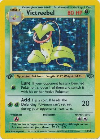 Victreebel - 14/64 (JU) Holo Rare - Near Mint 1st Edition Holofoil