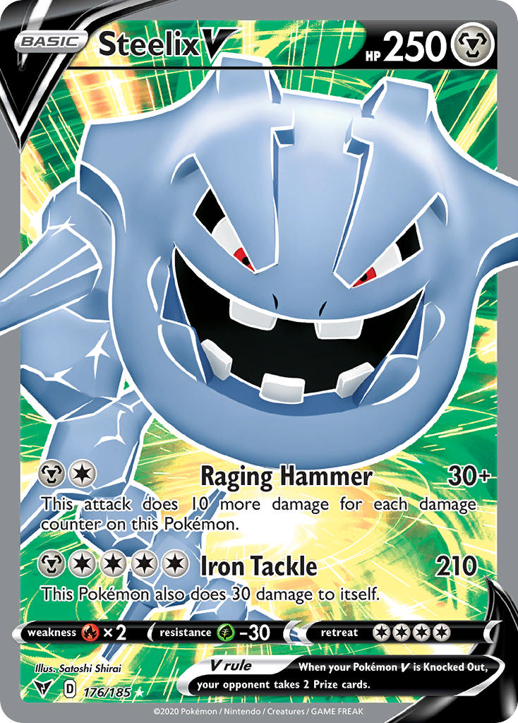 Steelix V (Full Art) - 176/185 (SWSH04) Ultra Rare - Near Mint Holofoi