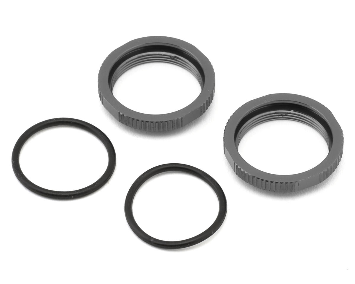 Tekno RC Aluminum Shock Adjustment Nut Set (Red) (2)
