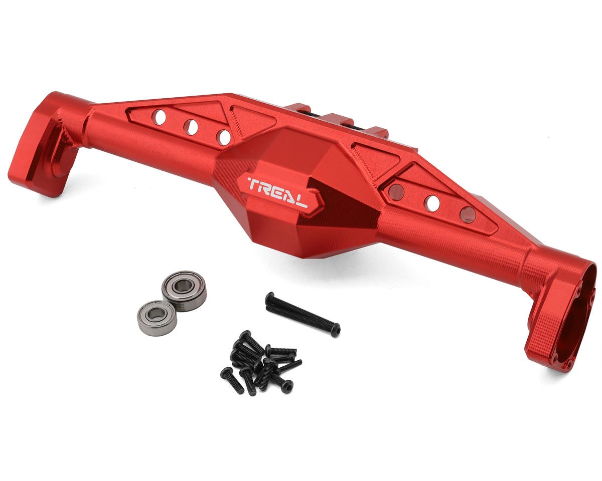 Treal Hobby Axial AXP8 Gilamon 7075 CNC-Machined Aluminum Rear Axle Housing (Red)
