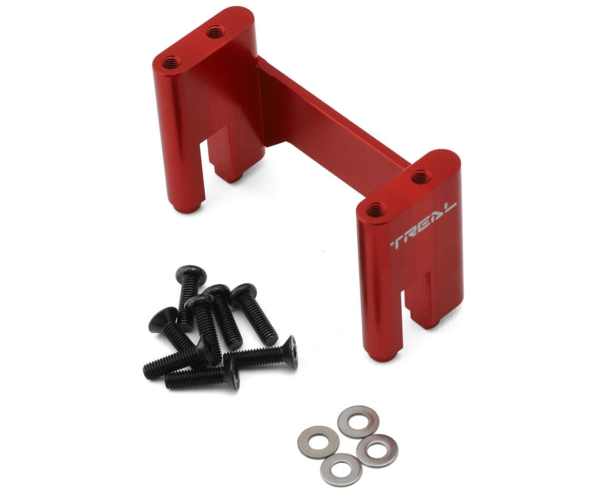Treal Hobby Axial AXP8 Gilamon 7075 CNC-Machined Aluminum Servo Mount (Red)