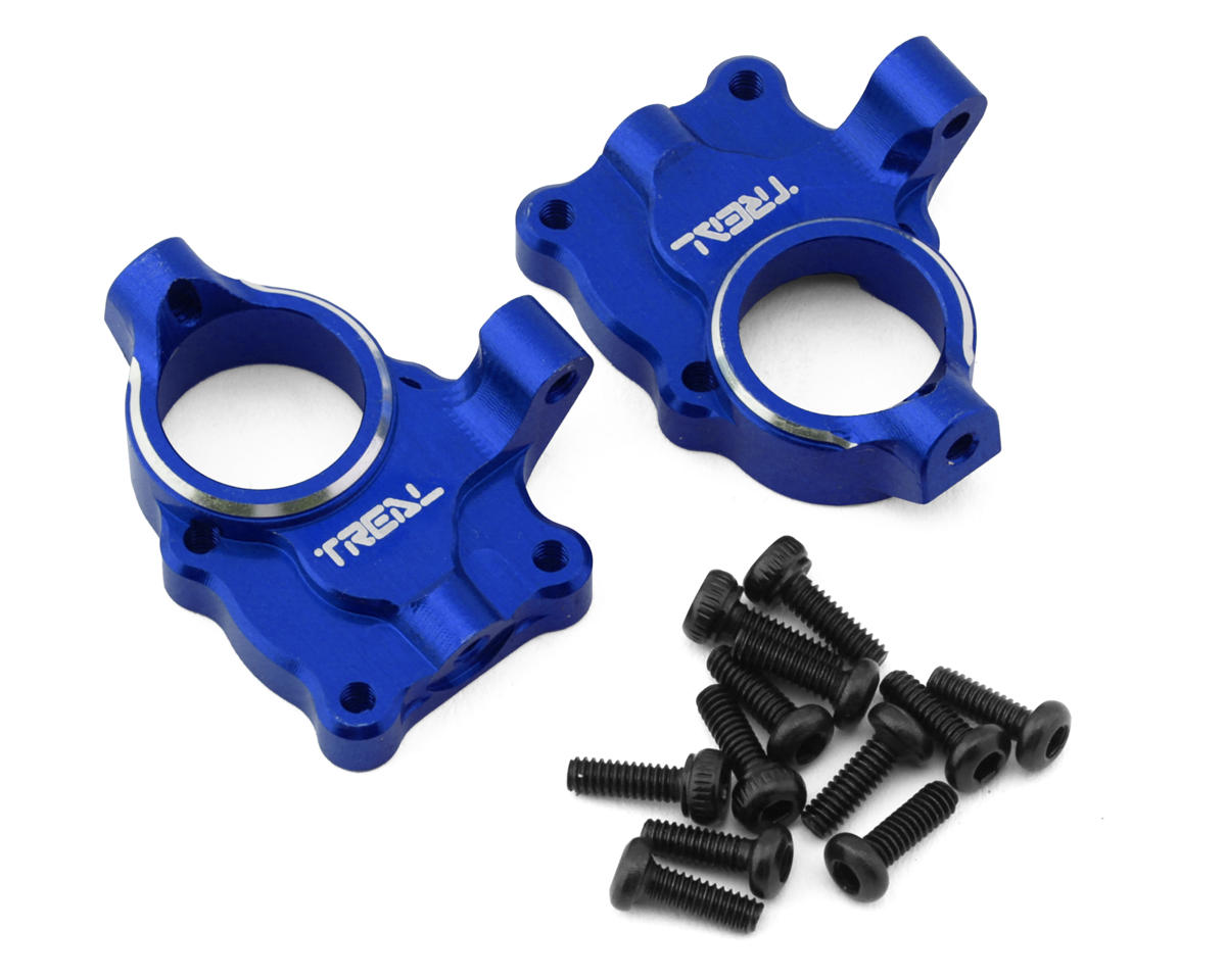 Treal Hobby FCX24 Aluminum Inner Portal Covers (Blue) (2)