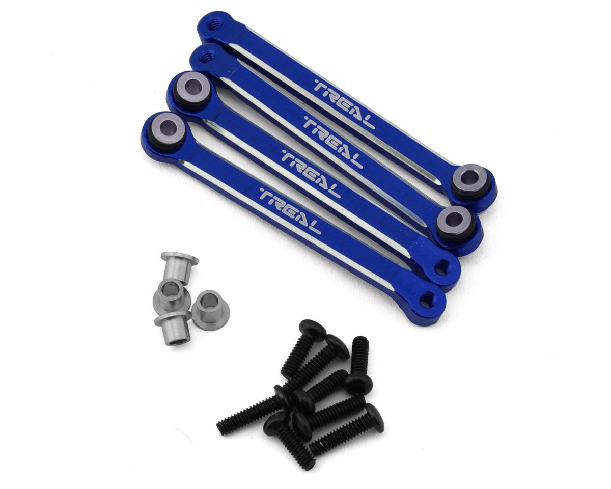 Treal Hobby FCX24 Aluminum Upper Links Set (Blue)