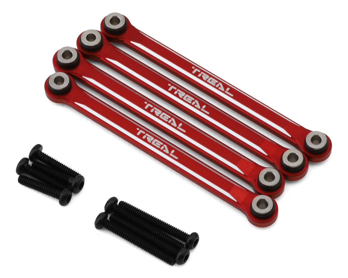 Treal Hobby FCX24 Aluminum Lower Links Set (Red)