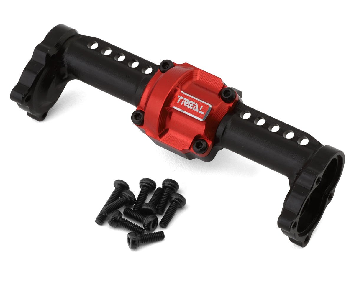 Treal Hobby FCX24 Aluminum Rear Portal Axle Housing (Black)