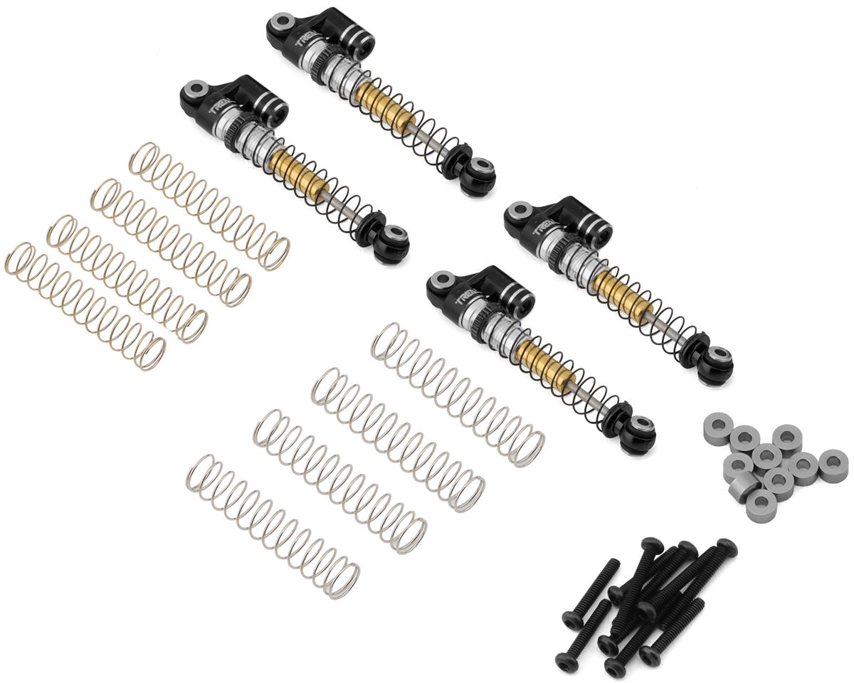 Treal Hobby FCX24 Threaded Double Barrel Aluminum Shocks (43mm) (Black) (4)