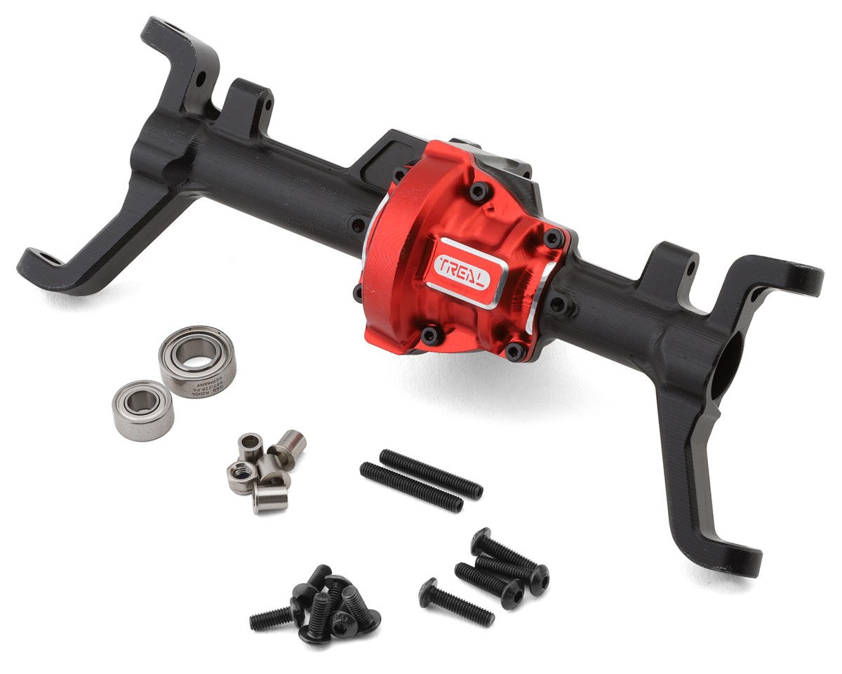 Treal Hobby Redcat Gen9 Aluminum Front Axle Housing w/C-Hubs (Black)