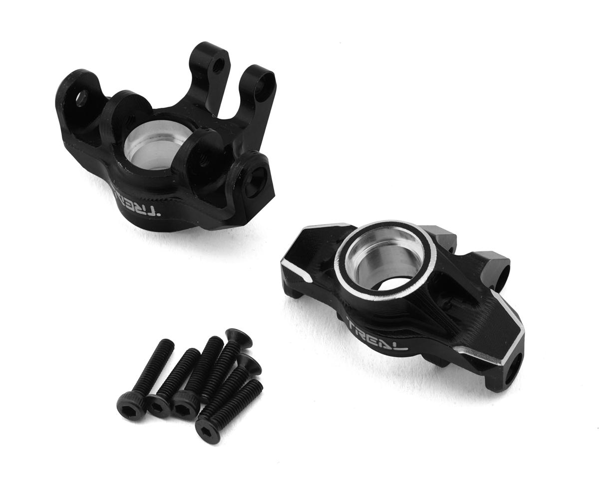 Treal Hobby Arrma Typhon/Granite Grom 7075 Aluminum Front Hub Carrier Set (Black) (2)
