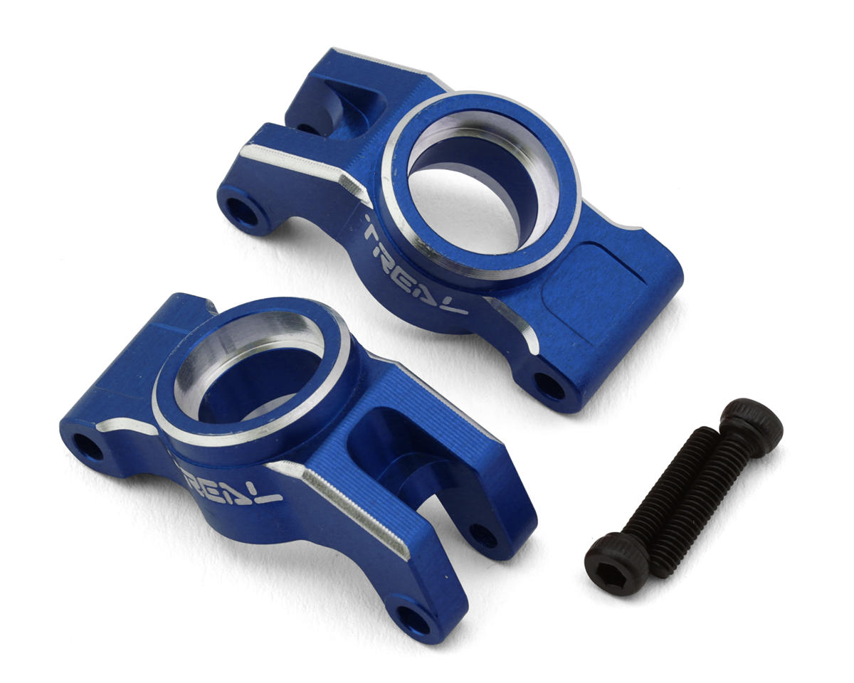 Treal Hobby Arrma Typhon/Granite Grom 7075 Aluminum Rear Hub Carrier Set (Blue) (2)