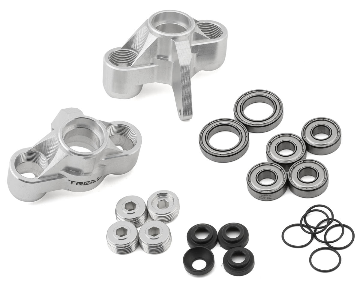 Treal Hobby Arrma Kraton 6S EXB Aluminum Front Steering Knuckles (Silver) (2)