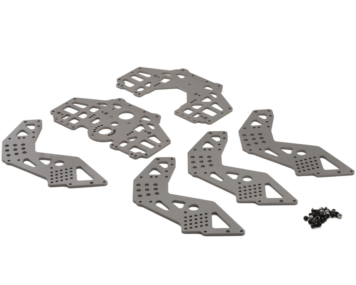Treal Hobby Losi LMT Monster Truck Titanium Chassis Plates (Grey)