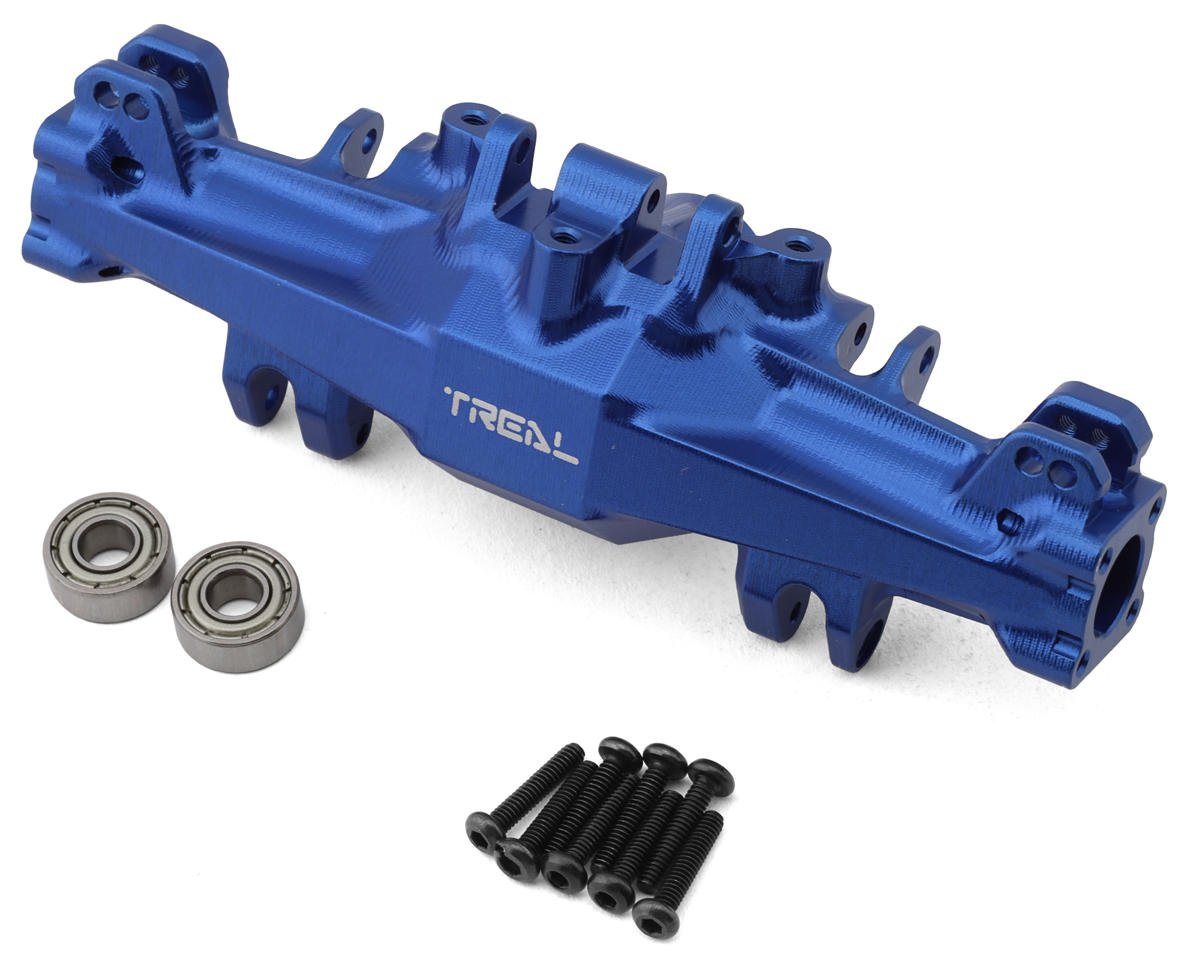 Treal Hobby Losi Mini LMT CNC Aluminum Axle Housing (Blue)