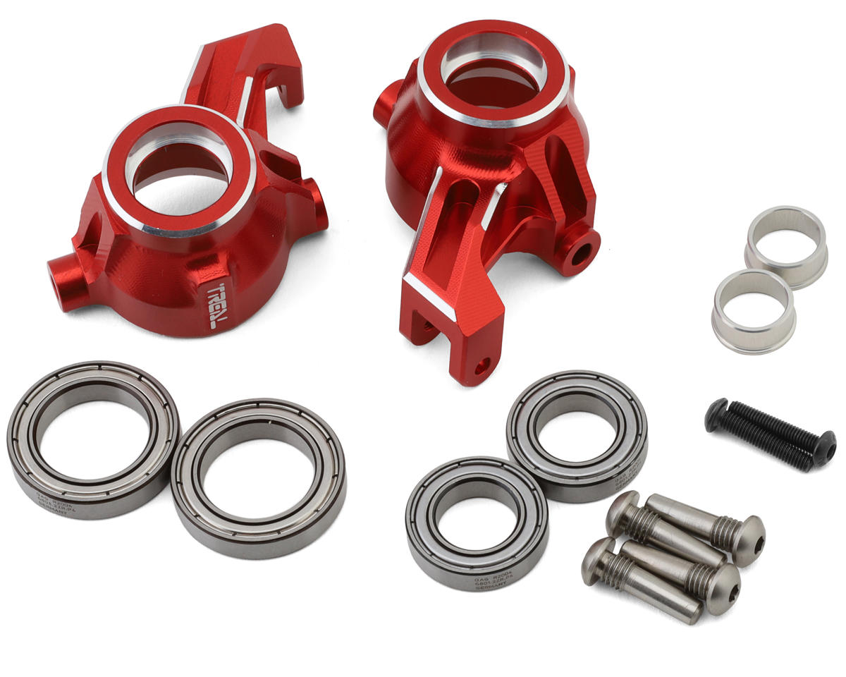 Treal Hobby Front Steering Knuckles for Traxxas Maxx (Red) (2)