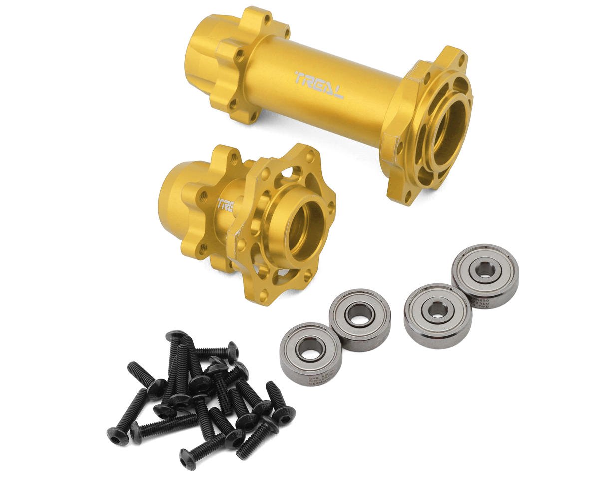 Treal Hobby Promoto CNC Aluminum Front & Rear Hub Set (Gold)