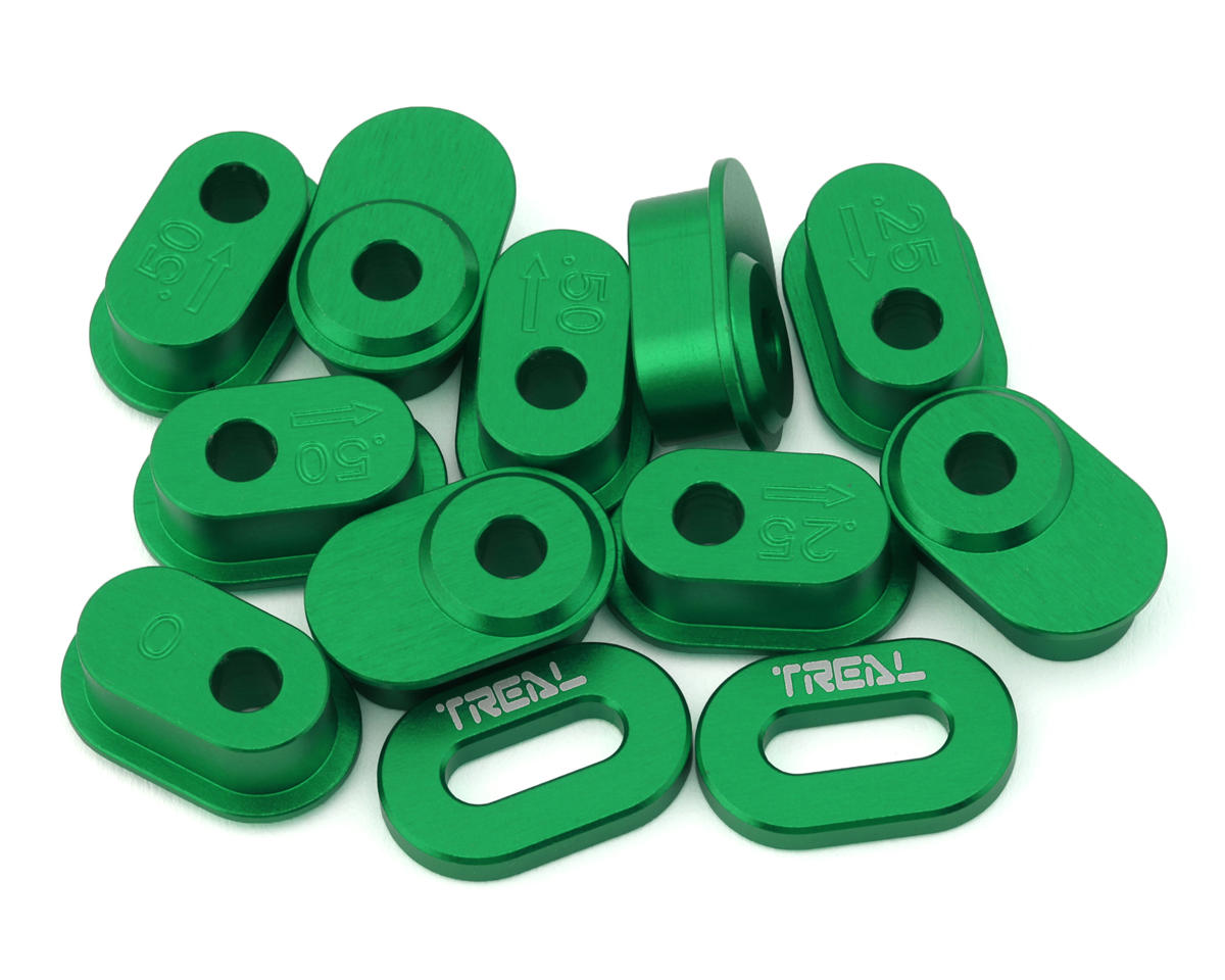 Treal Hobby Losi Promoto MX CNC Aluminum Chain Tensioner Adjustment Insert Set (Green)