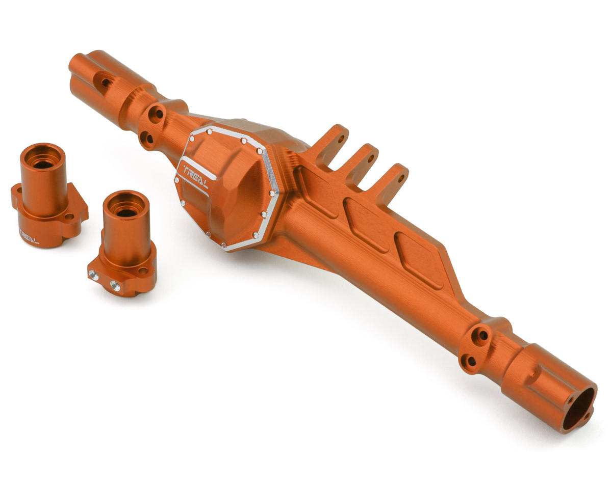Treal Hobby RBX10 Ryft Aluminum Rear Axle Housing (Orange)