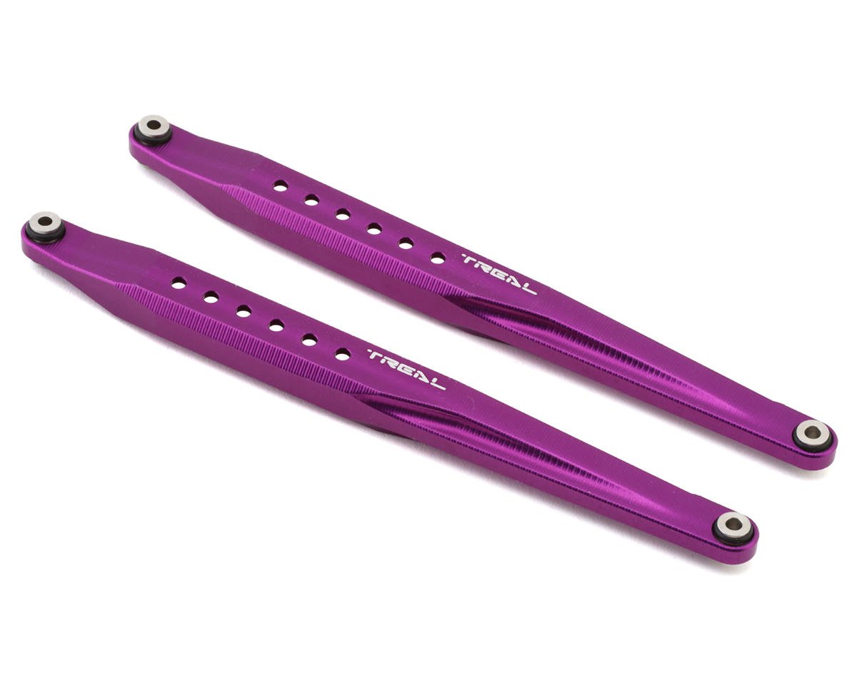 Treal Hobby Axial RBX10 Ryft Aluminum Rear Trailing Arms (Purple) (2)
