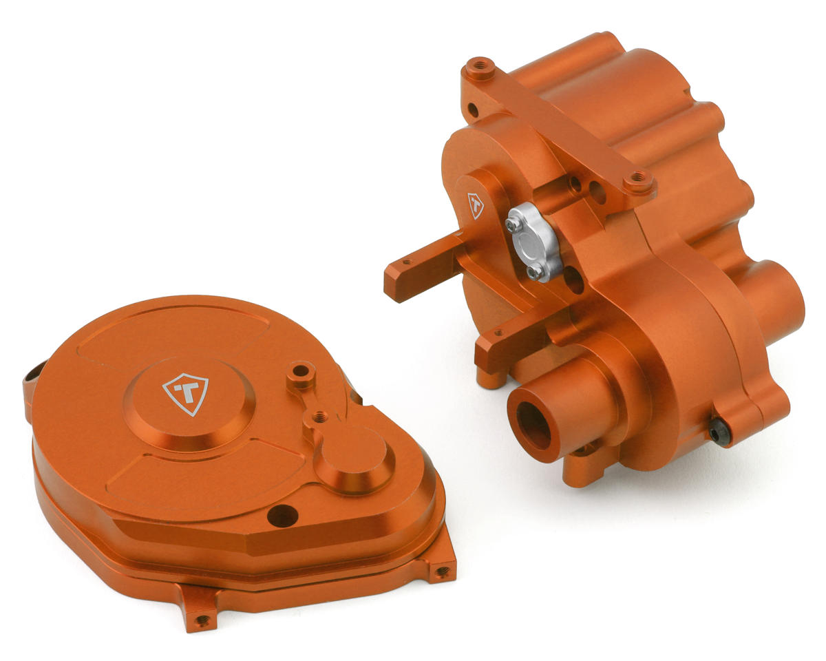 Treal Hobby RBX10 Ryft Aluminum Transmission Gearbox & Motor Mount (Orange)