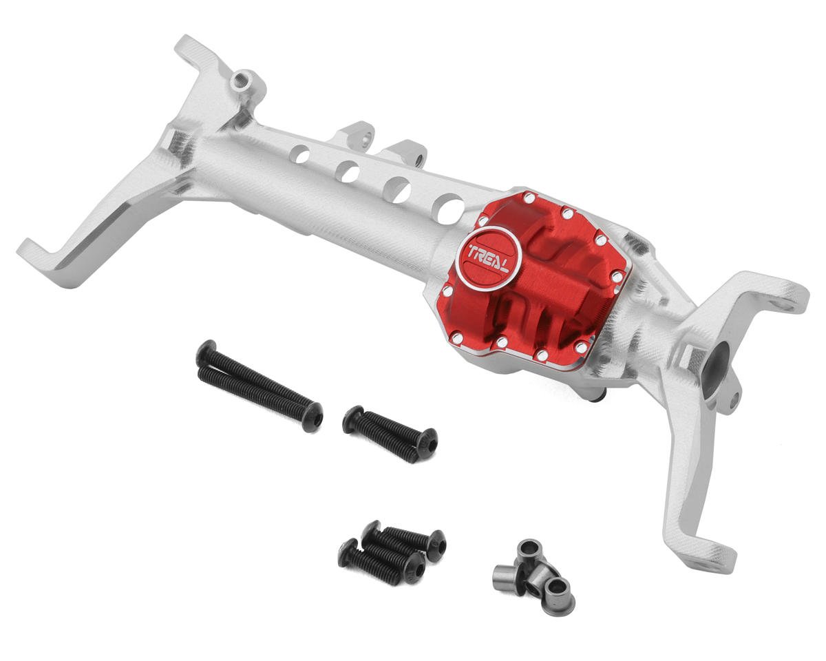 Treal Hobby Axial SCX10 III CNC Aluminum Front Portal Axle Housing (Silver)