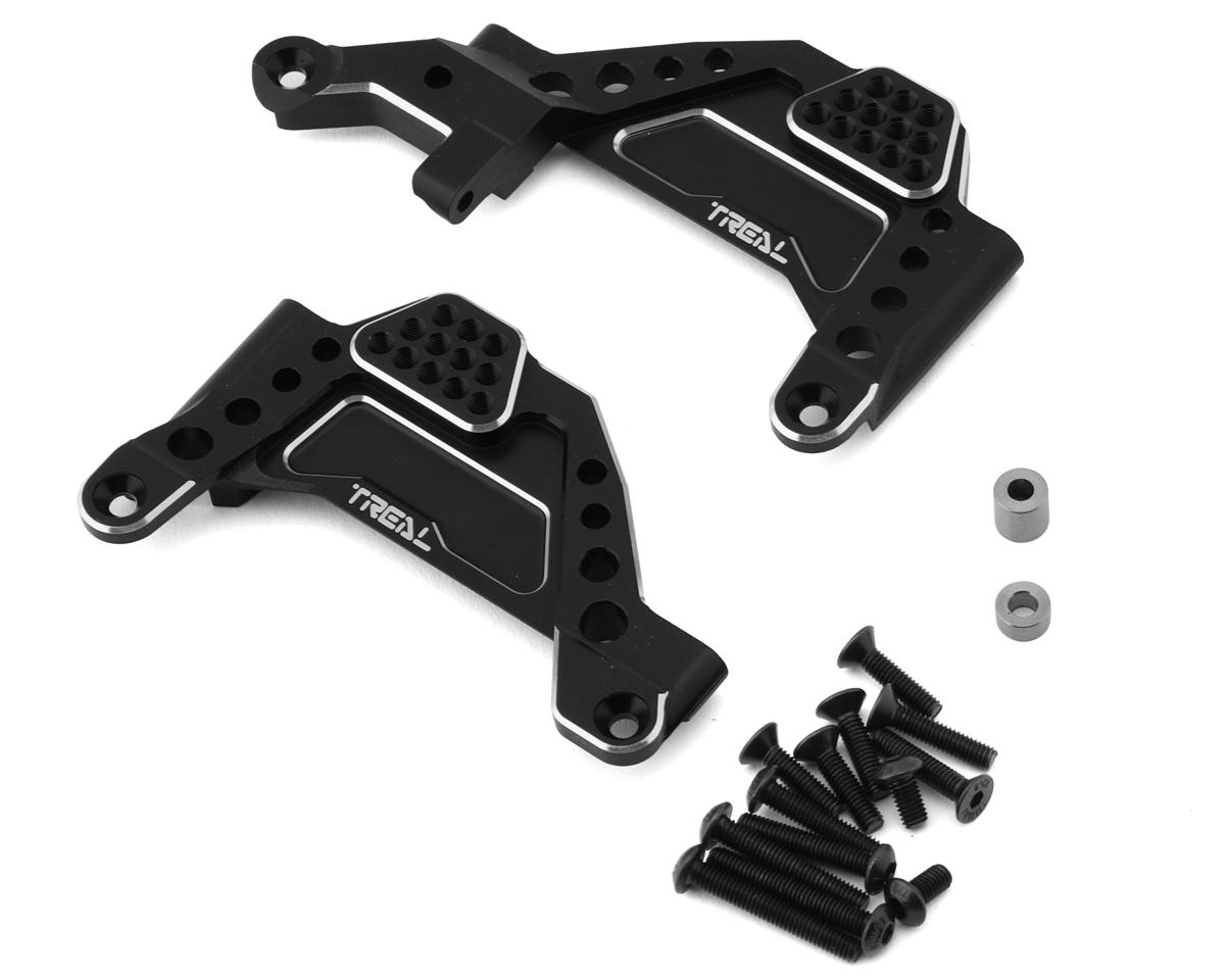 Treal Hobby Axial SCX10 III CNC Aluminum Front Shock Mounts (Black) (2) w/Pan Hard Mount
