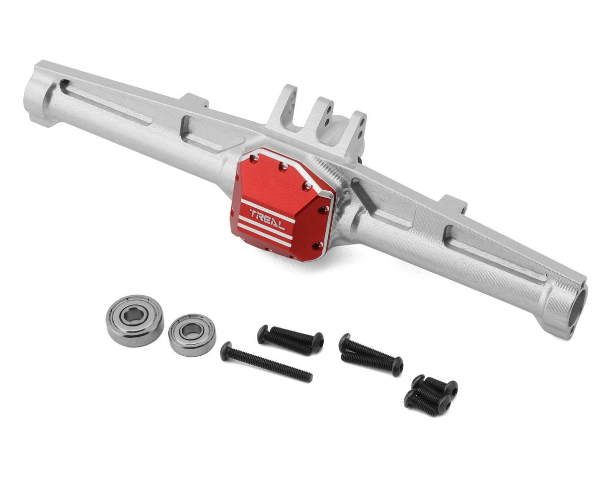 Treal Hobby Axial SCX10 III CNC Aluminum Rear Straight Axles (Silver)