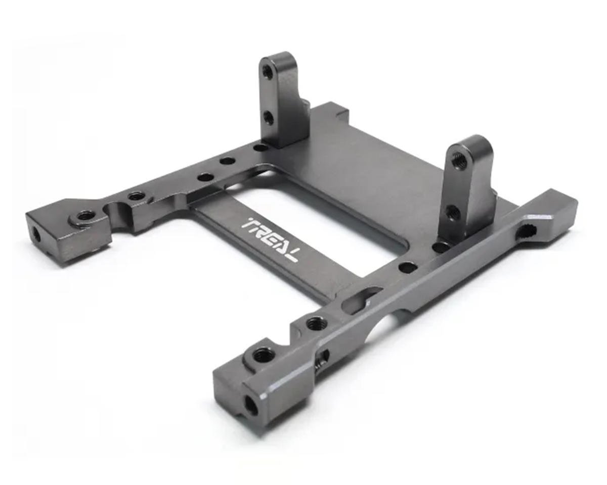 Treal Hobby Axial SCX10 Pro 7075 Billet Aluminum Servo & Winch Mount (Grey) (Front)