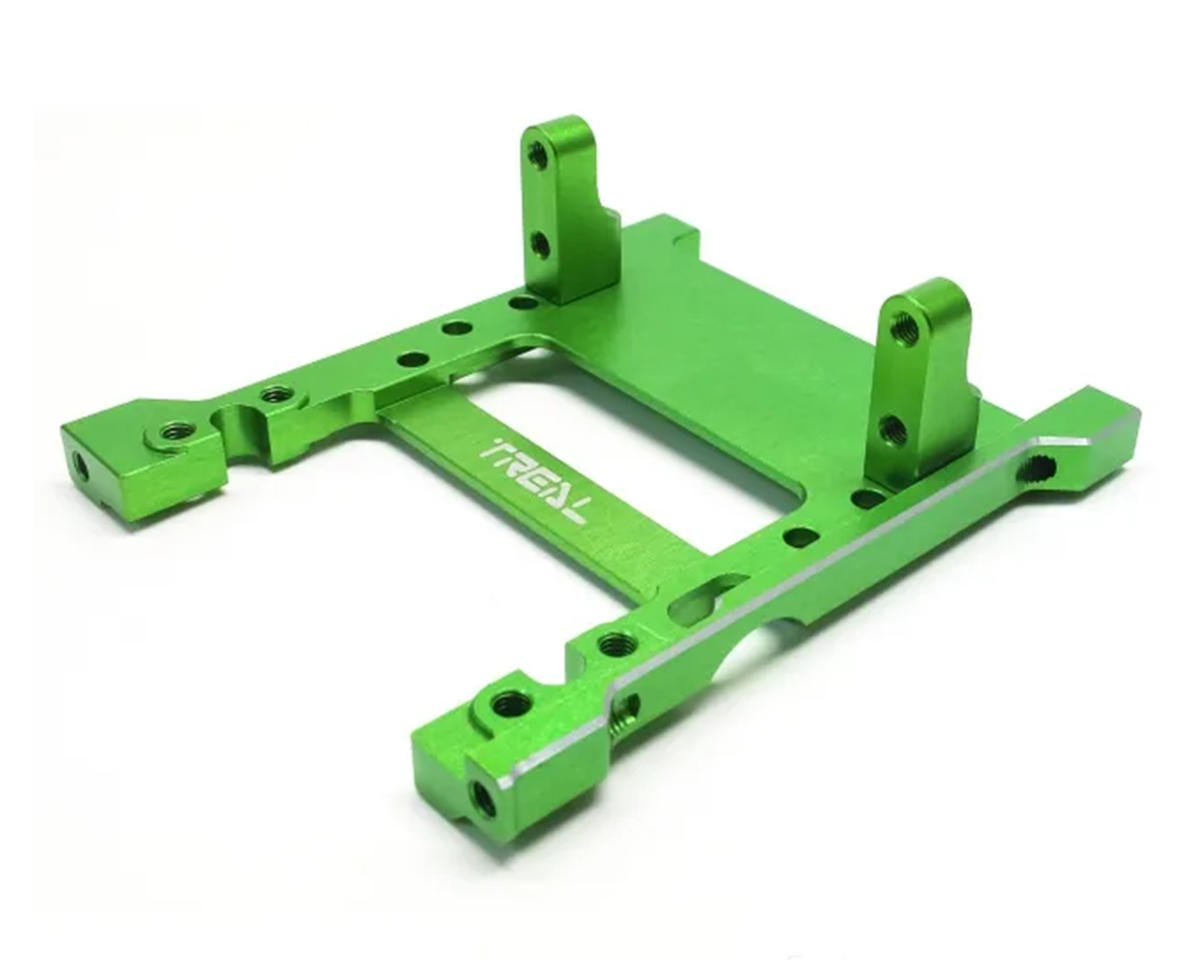Treal Hobby Axial SCX10 Pro 7075 Billet Aluminum Servo & Winch Mount (Green) (Front)