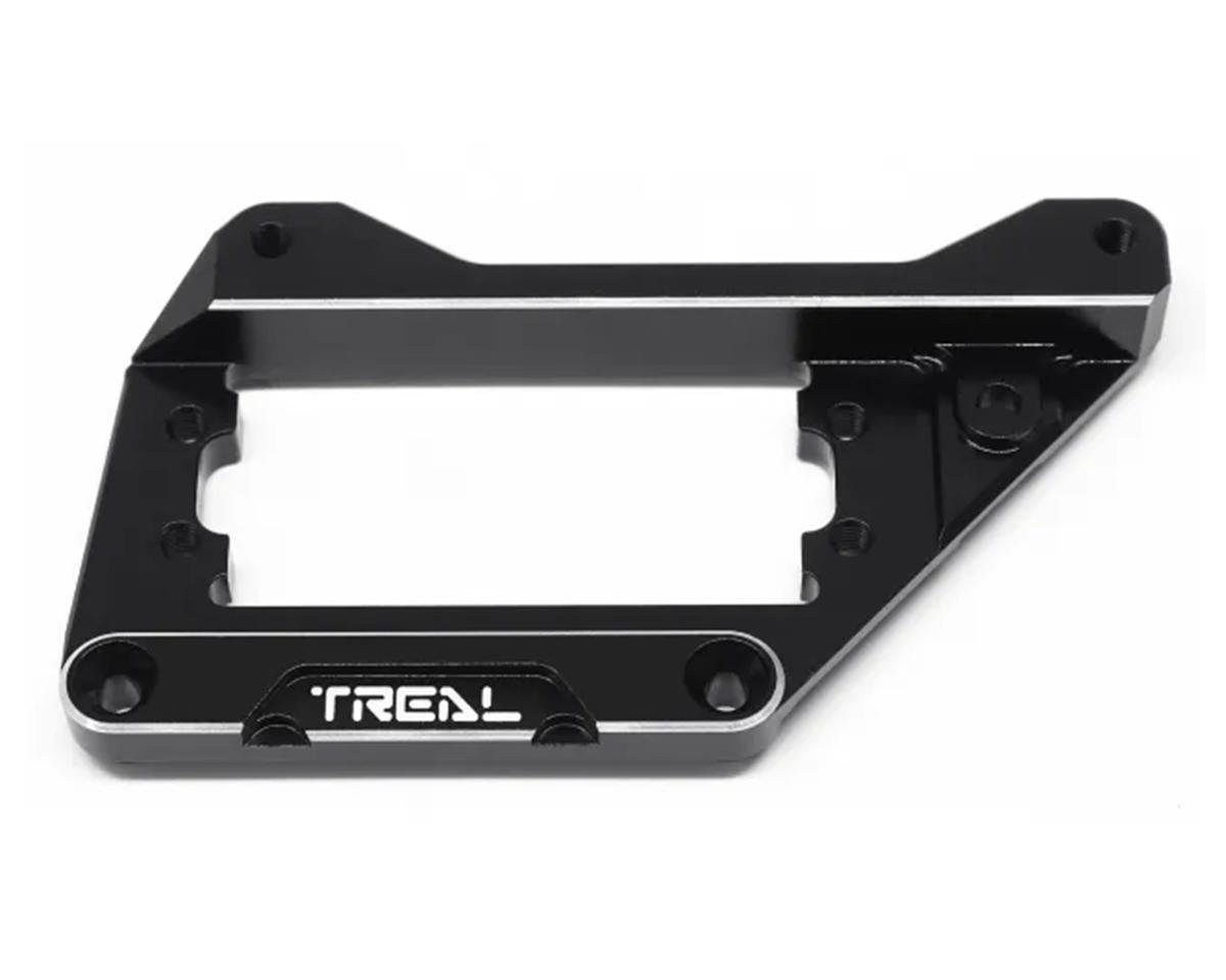 Treal Hobby Axial SCX10 Pro 7075 Aluminum Front 4-Link Servo Mount (Black) (AMS)