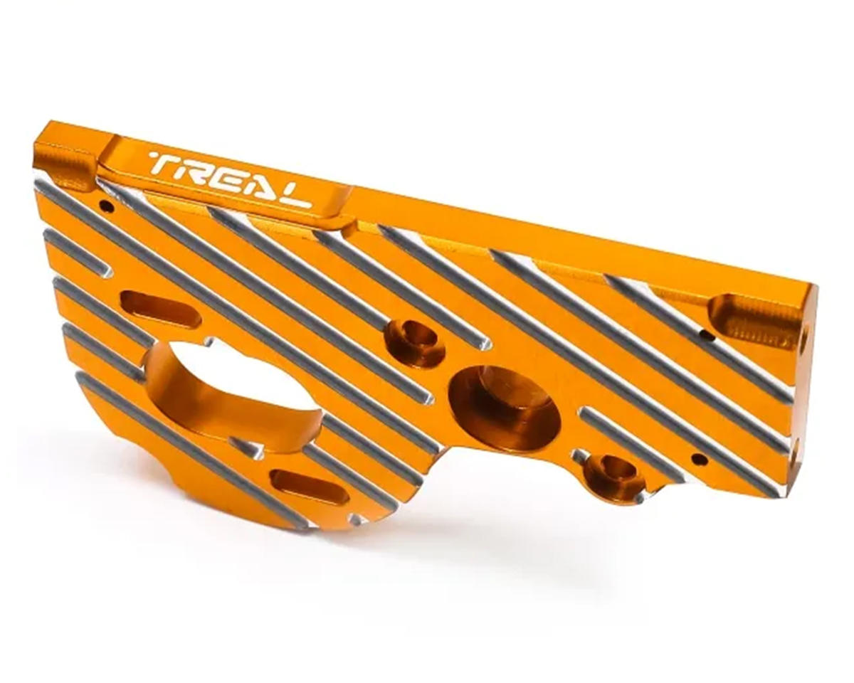Treal Hobby Axial SCX10 Pro 7075 Aluminum Motor Mount Plate (Orange)