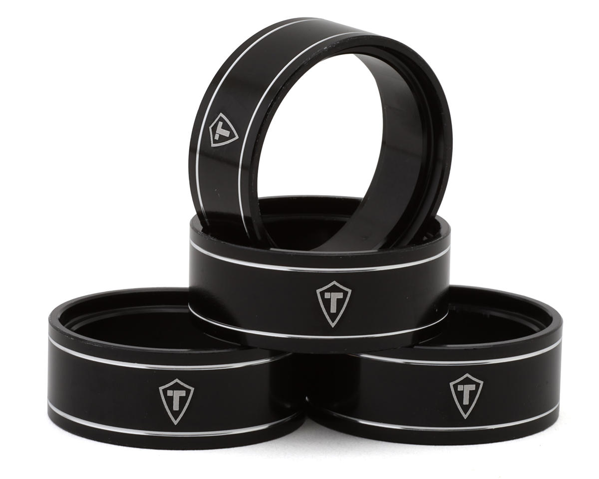 Treal Hobby TREAL Aluminum Center Rings 12mm Width for 1.0 Beadlock Wheels (4)