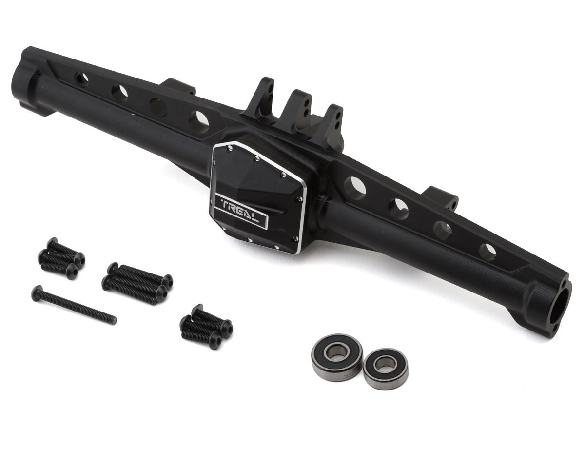 Treal Hobby Axial SCX6 AR90 Rear Axle Housing (Black)