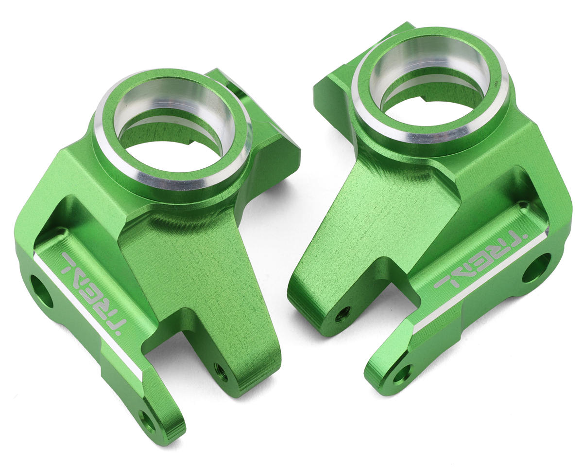 Treal Hobby SCX6 Aluminum Front Steering Knuckles (Green) (2)