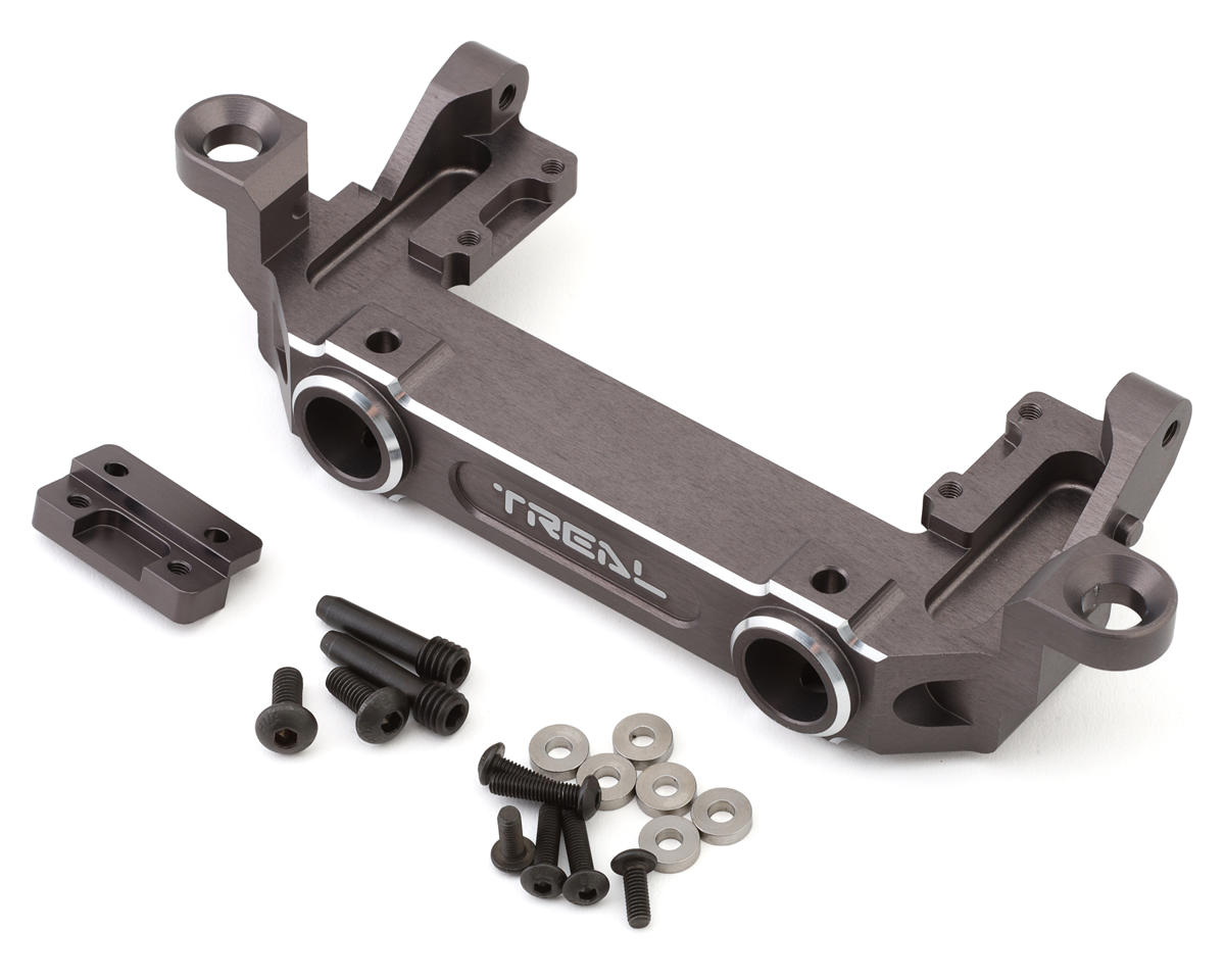 Treal Hobby Axial SCX6 Aluminum Front Bumper & Servo/Body Mount (Titanium)