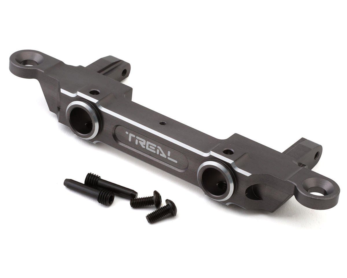 Treal Hobby SCX6 Aluminum Rear Bumper & Body Mount (Titanium)