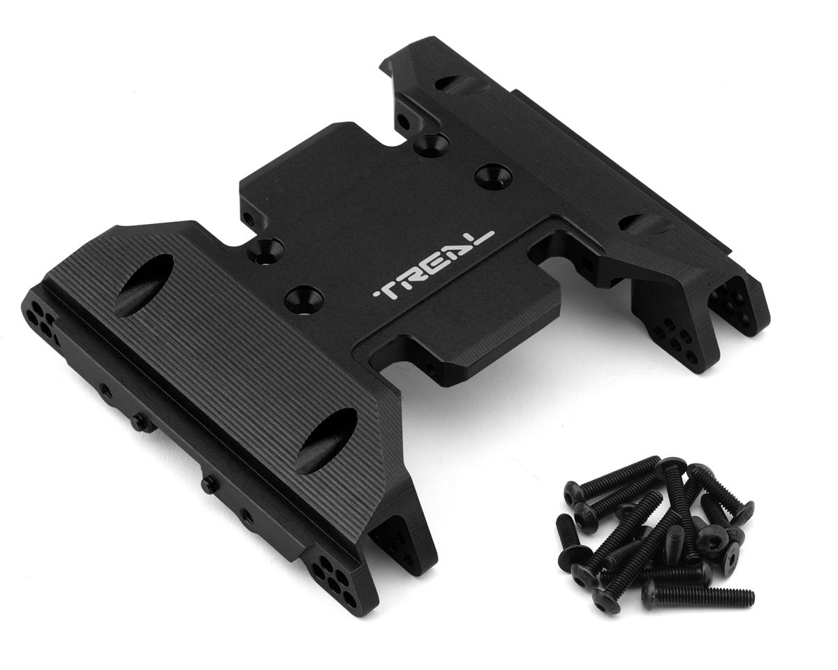 Treal Hobby SCX6 Aluminum Center Skid Plate (Black)