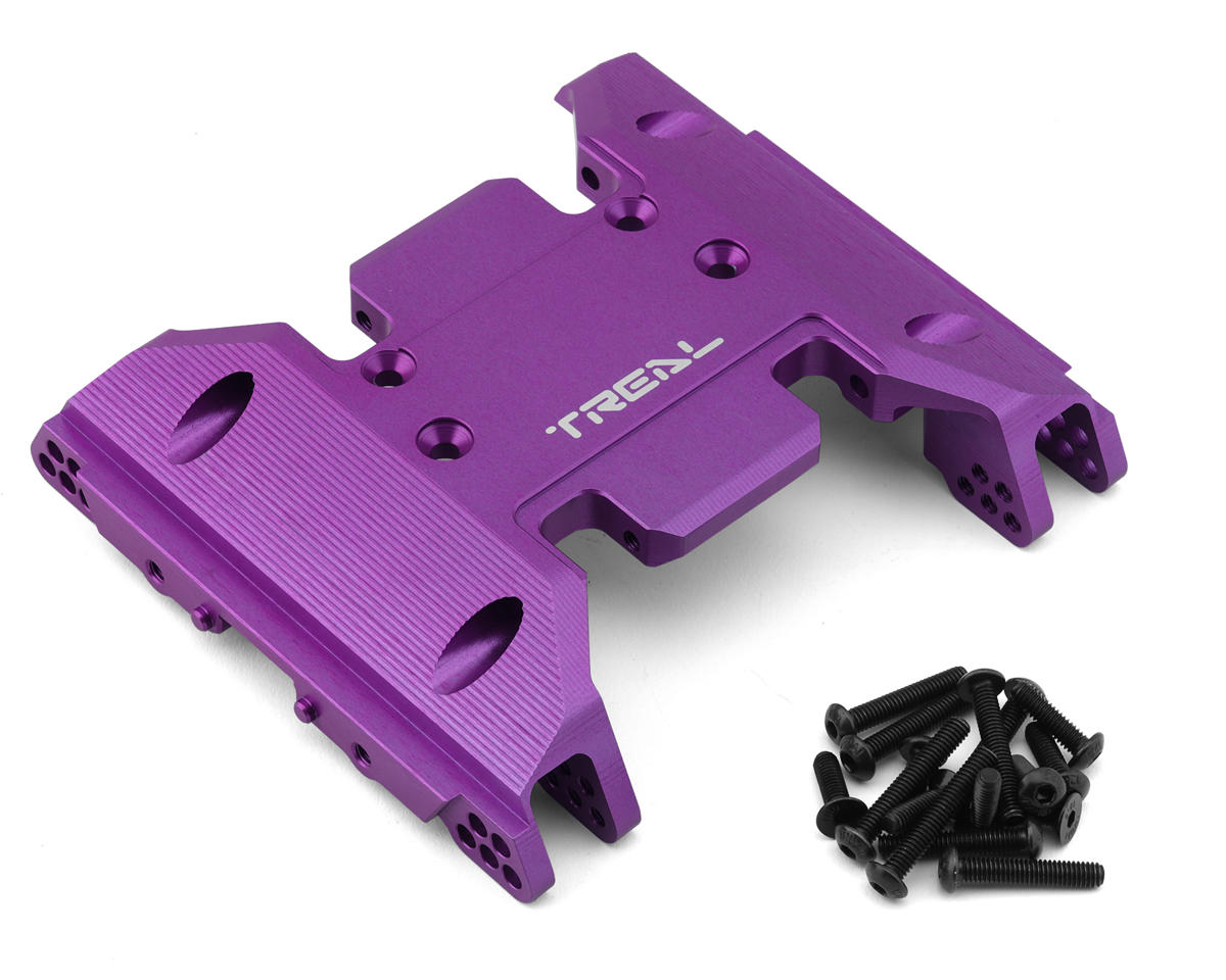Treal Hobby SCX6 Aluminum Center Skid Plate (Purple)