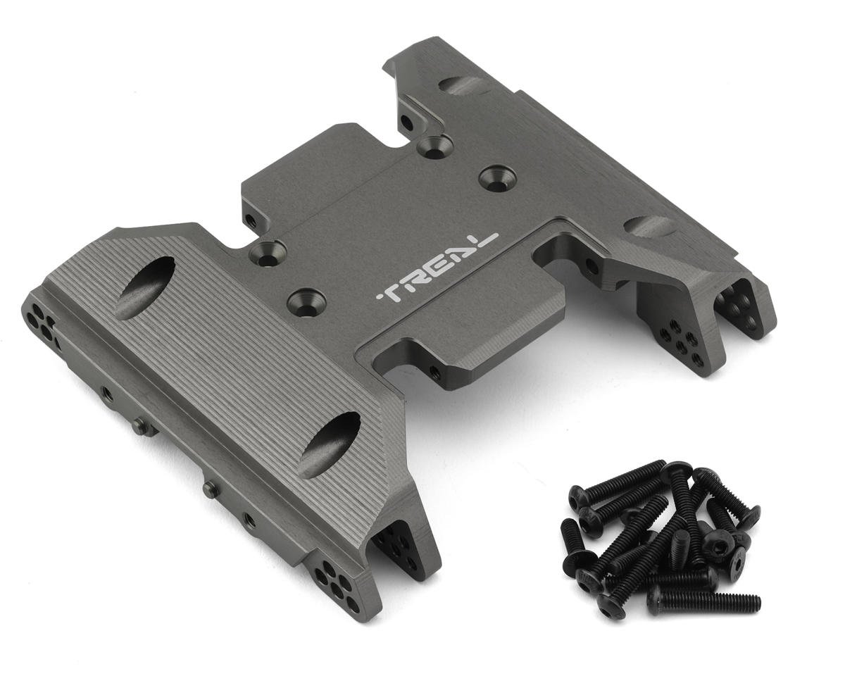 Treal Hobby SCX6 Aluminum Center Skid Plate (Titanium)