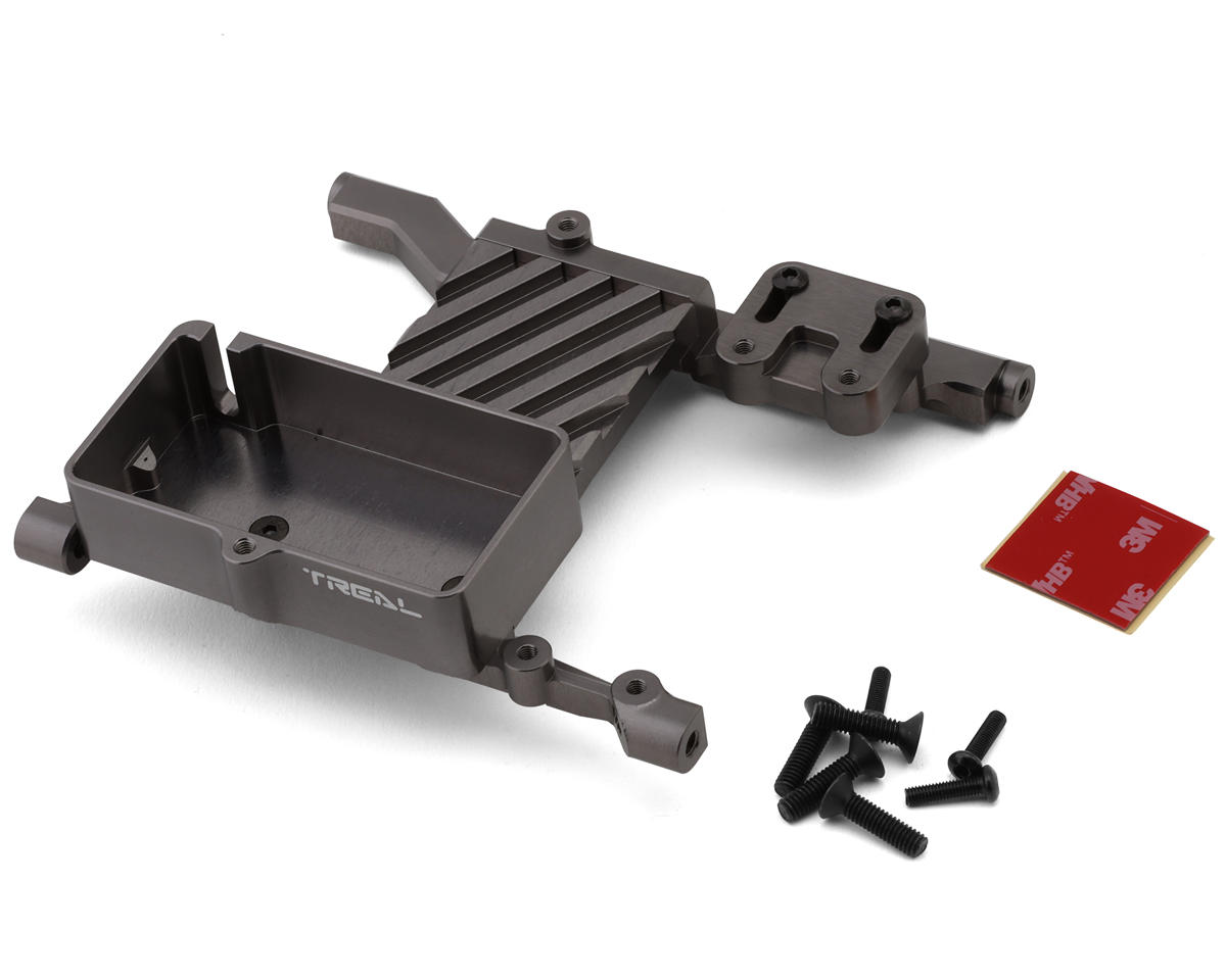 Treal Hobby Axial SCX6 Aluminum ESC & Servo Mount Bracket (Titanium)