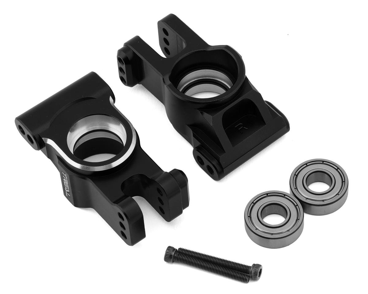 Treal Hobby Aluminum Rear Hub Carriers for Traxxas Sledge (Black) (2)